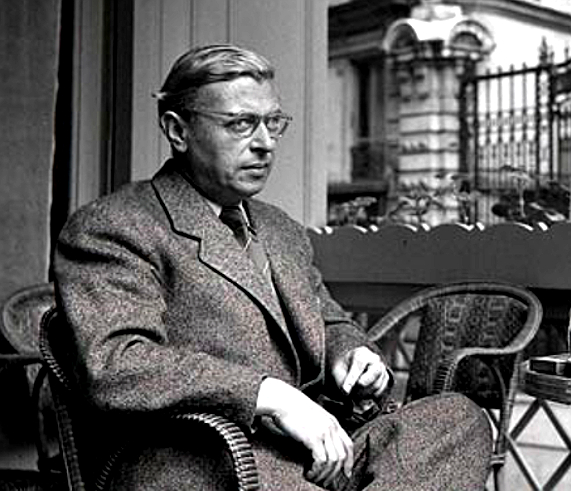 Jean-Paul Sartre, looking for the exit. (Spoiler: there is no exit.)