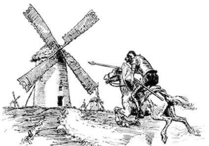 Don Quixote Going for a Windmill